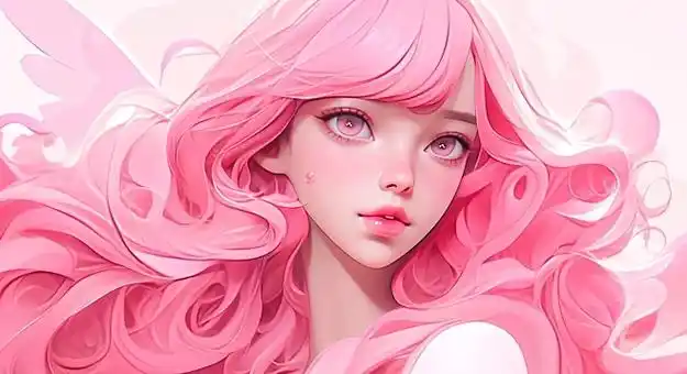 佳人影院第三屏插画：白纸台面上的章节卡片与放大镜